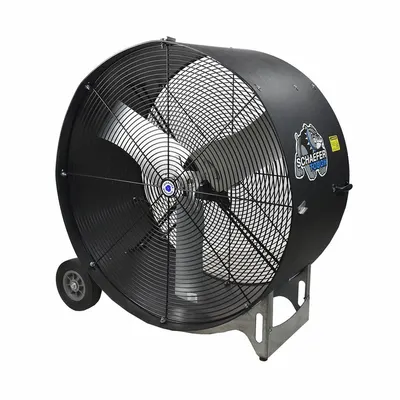 SCHAEFER Circulating Fan: 36 in Blade Dia, 115V AC, Mobile, 1/2 hp, Direct Drive - Standard Industrial Floor Fans