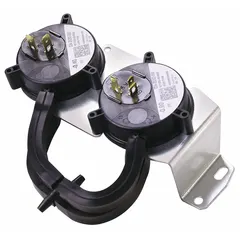Replacement pressure switch for HVACR systems. Monitors refrigerant or air pressure and opens or closes electrical contacts at preset thresholds to protect equipment. Suitable for commercial heating, ventilation, air conditioning, and refrigeration applications.