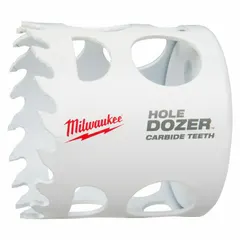 Carbide tipped hole saw with 2 11/16 in diameter, 3 teeth per inch, and 1 5/8 in maximum cutting depth. Designed for cutting wood, metal, plastic, and other materials in construction and maintenance tasks.