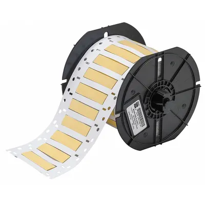 BRADY Sleeve Label: 1/4 in x 2 in, Polyolefin, Yellow (Matte) - Brady Precut Sleeve Label Rolls