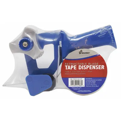 ABILITY ONE Packaging Tape with Dispenser: Clear, 1.9 mil Tape Thick - Packing Tape & Pistol-Grip Dispenser Combo Packs