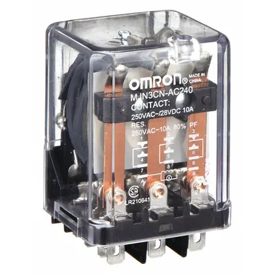 OMRON General Purpose Relay: Socket Mounted, 10 A Current Rating, 240V AC, 3PDT - Socket-Mounted Relays