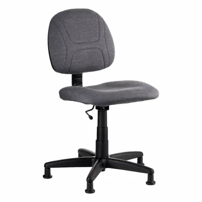 RELIABLE Ergonomic Sewing Chair: SewErgo, Gray, Fabric Material, 17 in Back Ht - Armless Office Chairs