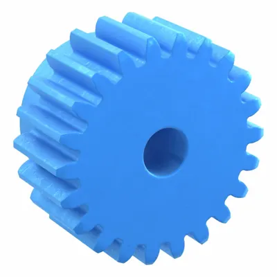 KHK GEARS Machined Spur Gear: Module m 2, 22 Teeth, 10 mm Bore Dia, Nylon, 20° Pressure Angle - Metric Spur Gears with Standard Hub