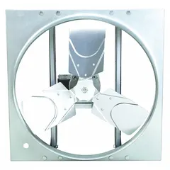 This direct-drive reversible panel fan from Dayton is designed for industrial ventilation applications such as exhaust or supply air movement in factories, warehouses, and commercial facilities. It features a 24-inch blade and a 1/2 hp motor with a totally enclosed air-over enclosure, suitable for dusty or humid environments. The fan operates on 208-230/460V AC, 3-phase power and can be used for general air circulation and spot cooling.