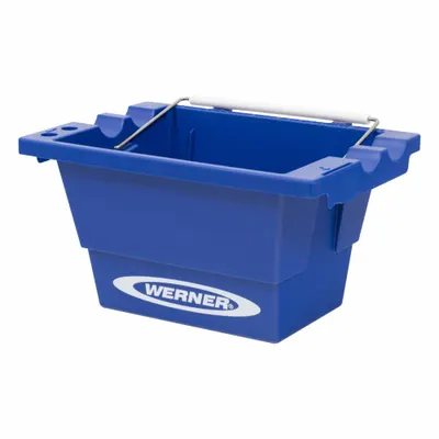 WERNER Ladder Tool Bucket: For Stepladders, Plastic, 15.3 in Overall Lg - Containers