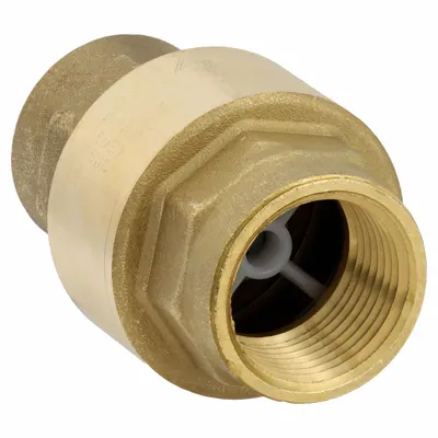 BONOMI VALVE: Swing, Inline Valve Body, 3/4 in Pipe Size, FNPT x FNPT, Brass - Lead-Free Brass Inline Disc Check Valves