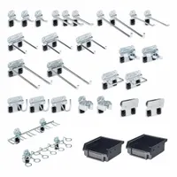TRITON PRODUCTS Pegboard Hook Assortment Kit: 15 1/4 in x 10 1/2 in x 2 1/2 in, 28 Hooks, Screw-In (MPN LH3-Kit)