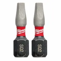 MILWAUKEE Insert Bit: Insert Bit, Imperial, #2 Bit Size, S2 Bit Industry Size, Std, Hex, 2 PK (MPN 48-32-4422)