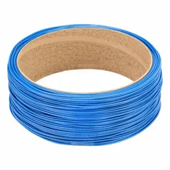 Metric polyurethane tubing with 2.5 mm inner diameter, 4 mm outer diameter, and 500 ft length. Blue color, Shore A 90 to 95 hardness, rated for 190 psi at 180°F. Used for pneumatic and fluid transfer in industrial automation and robotics.