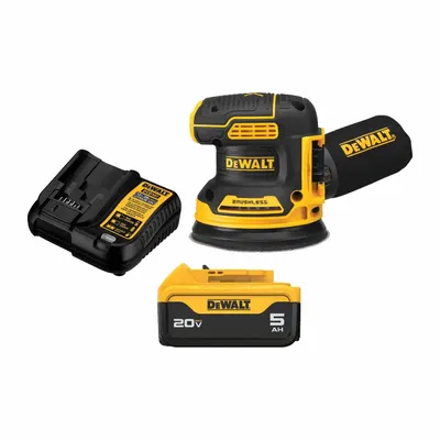 DEWALT Cordless Sander: 20V MAX, Battery Included, 5 in Dia, Random Orbital, Hook and Loop - DEWALT Cordless Disc Sanders