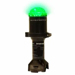 This LED monitor light kit is an accessory for electric heating cables, providing a visual status indicator for heat-tracing systems. It includes a 6 in (152 mm) pipe strap designed for small diameter pipe installations, aiding in quick verification of system operation.