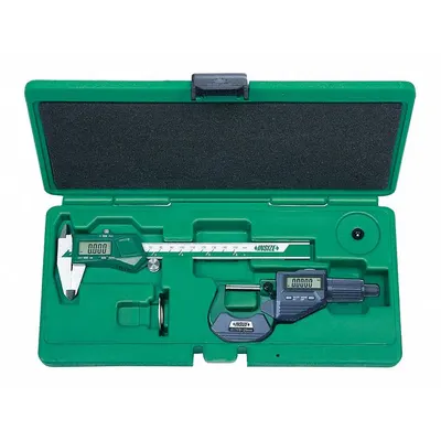 INSIZE Precision Measuring Tool Kit: 2 Pieces, Digital Caliper - Caliper & Micrometer Precision Measuring Tool Kits