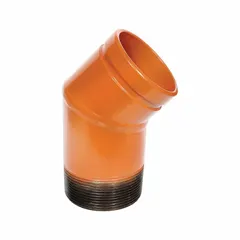 This 45° grooved pipe elbow is used to redirect fluid flow in grooved piping systems. It provides a leak-resistant joint without welding, simplifying installation in confined spaces. Suitable for commercial and industrial applications such as HVAC, fire protection, and process lines.