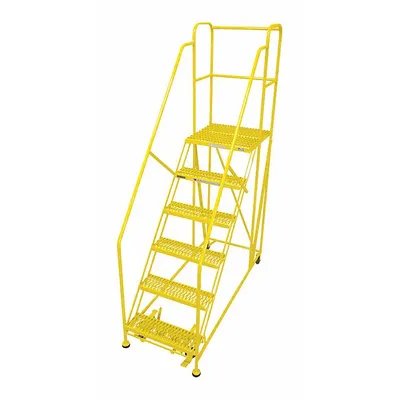 COTTERMAN Work Platform: 5 ft Platform Ht - Max, 36 in x 24 in, Steel - Manual-Lock Rolling Single-Access Platforms