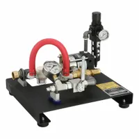 WHEELER-REX Pneumatic Test Pump: Plate-Mounted, 3,000 psi Max. Discharge Pressure, 0.5 gpm Max. Flow (MPN 32300)