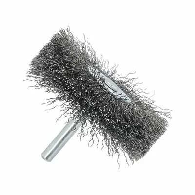 OEM Light-Cleaning Brush for Carbon Steel, 3" Dia x 5/8" Wd, 0.012" Fill, 1/4" Shank - Light-Cleaning Brushes for Carbon Steel