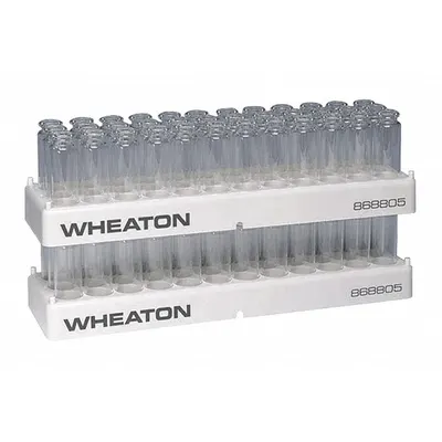 WHEATON Vial Rack, Polypropylene, White, 36 Positions, 868805 - Lab Storage Racks