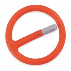 One-piece impact socket retaining ring and pin set for 3/4 in drive tools. Constructed of resin with a 1 1/4 in ring inner diameter. Includes a crush gauge. Used to secure impact sockets during high-torque applications such as automotive repair and industrial assembly.