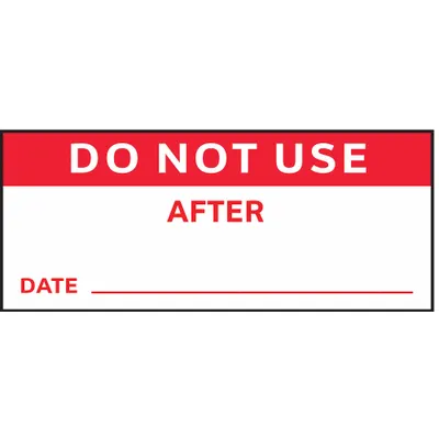 STRANCO Inspection Label: 1 in Wd, 1/2 in Ht, Red/White, Rectangle, Polyester, Indoor - Safety