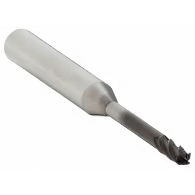 OSG Ball End Mill: Carbide, Diamond Coated, 4 Flute, 1/32" Mill Dia, 3/32" LOC - Pencil-Neck Carbide Ball End Mills for Graphite & Carbon Fiber