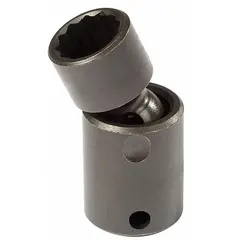 This 3/8" drive flex impact socket is designed for use with impact wrenches in high-torque applications. The 15 mm, 12-point configuration fits standard metric fasteners, while the flex joint allows access to fasteners in confined or angled spaces. Black oxide finish provides corrosion resistance. Not tether capable.