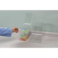 Storage Bin: 7 1/4 in Overall Wd, 11 1/2 in Overall Ht, 12 3/4 in Overall Lg, Acrylic, Clear