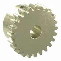 Spur Gear: Module m 0.8, 24 Teeth, 5 mm Bore Dia, Brass, 20° Pressure Angle, Finished Bore (MPN BSS0.8-24B)