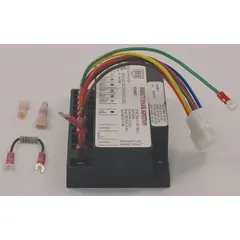 Ignition control for managing the ignition sequence of gas burners in HVAC systems. Monitors flame presence and controls gas valve operation for safe burner lighting in commercial and industrial heating equipment.