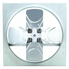 This direct-drive reversible panel fan features an 18-inch blade and a 1/3 hp totally enclosed motor. It operates on 115/230V AC single-phase power with a totally enclosed air-over motor enclosure. Suitable for general ventilation, exhausting stale air, or supplying fresh air in industrial and commercial facilities such as warehouses, workshops, and manufacturing plants.
