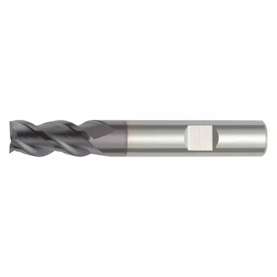 WIDIA HANITA Square End Mill: Carbide, TiAlN Coated, 3 Flute, 6 mm Mill Dia, 10 mm LOC - Carbide Square End Mills for Stainless Steel & Super Alloys