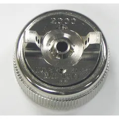 Replacement air cap for DEVILBISS GTI-series spray guns, compatible with model SB-2-168. Directs compressed air to atomize paint and coatings in industrial finishing operations. Suitable for use in automotive, woodworking, and general manufacturing environments.