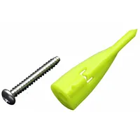Wall Anchor: 2 in Overall Lg, Plastic, Plain, Plastic, Plain, 25 PK (MPN PCK-WC25-YS)