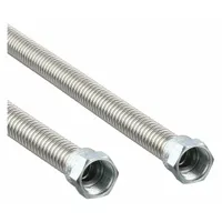 Gas Connector: 3/8 in Hose Inside Dia., 18 in Hose Lg, 93,100 BTU Capacity, Silver, FNPT x FNPT (MPN 20-3132-18)