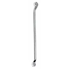 This PROTO box end wrench features 12 mm and 13 mm 12-point heads with an offset, straight design. The 8-3/4 in overall length provides leverage for tightening or loosening fasteners in confined spaces. Suitable for general mechanical and assembly work.