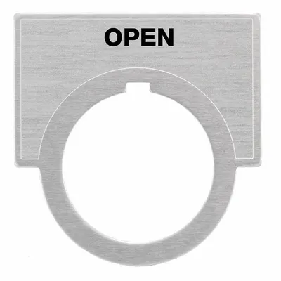 SIEMENS Legend Plate: 30 mm Panel Mounting Size, Half-Round - Push-Button Rings & Plates
