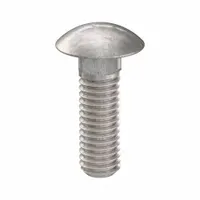 Carriage Bolt: Square Neck, 3/8"-16 Thread Size, 1 1/4 in lg, Stainless Steel, 316, Plain, 5 PK (MPN ZBOLT-4992)