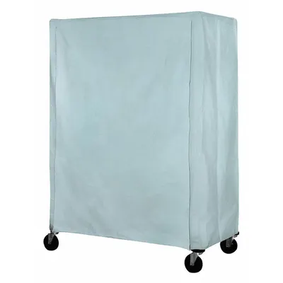EAGLE GROUP Utility Cart Cover: Blue, Nylon, Hook-and-Loop, 72 in Wd, 74 in Ht - Hook-&-Loop Mildew-Resistant Coated Nylon Covers