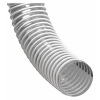 Polyethylene duct hose for dust collection and material handling in industrial ventilation systems. Conveys dust, fumes, and light particulate. 4 in inside diameter, 25 ft length, 12 psi rating, 8.3 in bend radius, temperature range -30° to 130°F