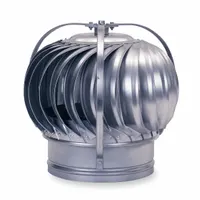 Wind-Driven Turbine Exhaust Ventilator: 35 3/4 in Head Dia, 24 in Throat Dia, 2,350 cfm @ 4 mph (MPN TV24G)