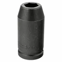PROTO Impact Socket: 3/4 in Drive Size, SAE, 3/4 in Socket Size, 6-Point, Deep, 3 1/4 in Overall Lg (MPN J07512L)