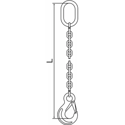 PEWAG Corrosion-Resistant Grade-63 Single-Leg Chain Sling - Corrosion-Resistant Grade-63 Single-Leg Chain Slings