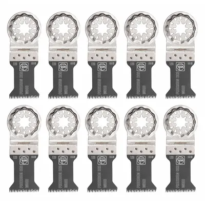 FEIN Oscillating Tool Blade: 1 3/8 in Blade Wd, 3 13/16 in Overall Lg, Precision Cutting - Starlock Mounted Blades