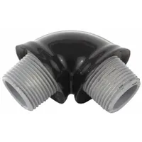 Elbow, 90 Degrees: 3/4 in Trade Size, Male to Male, 1 5/8 in Overall Lg, Steel, PVC Coated (MPN PV0700EL295)