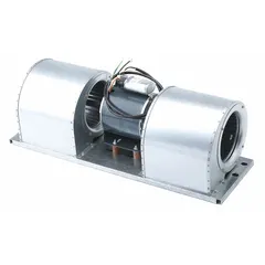 Motor fan assembly for moving air in HVAC systems, refrigeration units, and industrial ventilation equipment. Commonly used in condenser or evaporator fan applications to maintain airflow and cooling.