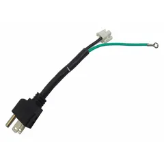 Power cord for HVACR equipment, used to connect air conditioners, furnaces, and refrigeration units to an electrical power source. Suitable for commercial and industrial applications requiring a replacement or installation power cord.