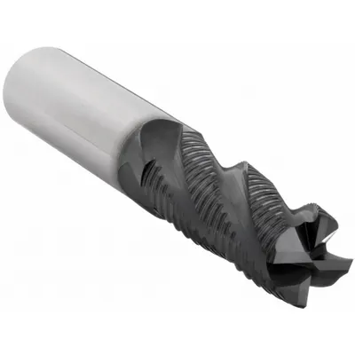 OSG Roughing End Mill: Carbide, TiAlN Coated, 4 Flute, 3/4" Mill Dia, 1-5/8" LOC - Square Carbide Roughing End Mills for Steel & Cast Iron