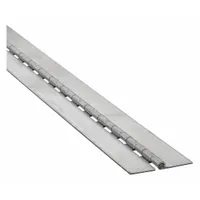 This full surface-mount piano hinge is constructed from steel, with a leaf height of 72 inches and a leaf width of 3/4 inch. It provides continuous support along the entire length of doors, panels, and enclosures in industrial and commercial applications