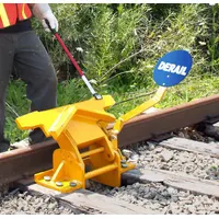 ALDON Rail Track Derailer: Derailer, Two-Way Hinged, 5 mph Speed - Max, Sign Included, Sign Holder (MPN 4014-14)