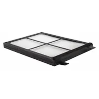 Rectangular panel cabin air filter with cellulose media. Includes two gaskets for secure installation. Designed for use in Peterbilt vehicles to filter cabin air